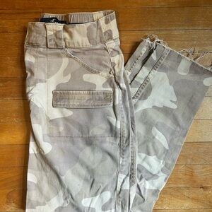 Hollister Beige and Gray Cargo Pants